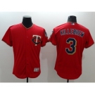 Men Minnesota Twins #3 Harmon Killebrew Majestic Red Flexbase Authentic Collection Player Jersey