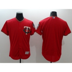 Men Minnesota Twins Blank Majestic Red Flexbase Authentic Collection Player Jersey