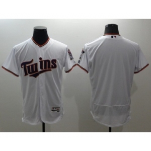 Men Minnesota Twins Blank Majestic White Flexbase Authentic Collection Team Jersey