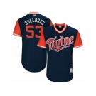 Men's 2017 Little League World Series Twins #53 Hector Santiago Bulldoze Navy Jersey