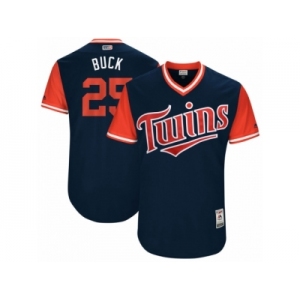 Men's 2017 Little League World Series Twins Byron Buxton #25 Buck Navy Jersey
