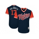 Men's 2017 Little League World Series Twins Jose Berrios #17 Orlandito Navy Jersey