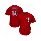 Men's Majestic Minnesota Twins #14 Kent Hrbek Replica Scarlet Alternate Cool Base MLB Jersey