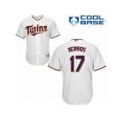 Men's Majestic Minnesota Twins #17 Jose Berrios Authentic White Home Cool Base MLB Jersey