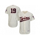 Men's Majestic Minnesota Twins #19 Kennys Vargas Cream Flexbase Authentic Collection MLB Jersey