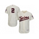 Men's Majestic Minnesota Twins #2 Brian Dozier Cream Flexbase Authentic Collection MLB Jersey