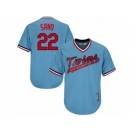 Men's Majestic Minnesota Twins #22 Miguel Sano Replica Light Blue Cooperstown MLB Jersey