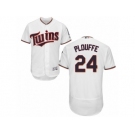 Men's Majestic Minnesota Twins #24 Trevor Plouffe White Flexbase Authentic Collection MLB Jersey