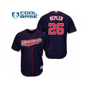 Men's Majestic Minnesota Twins #26 Max Kepler Replica Navy Blue Alternate Road Cool Base MLB Jersey