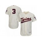 Men's Majestic Minnesota Twins #3 Harmon Killebrew Cream Flexbase Authentic Collection MLB Jersey