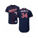 Men's Majestic Minnesota Twins #34 Kirby Puckett Navy Blue Flexbase Authentic Collection MLB Jersey