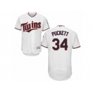 Men's Majestic Minnesota Twins #34 Kirby Puckett White Flexbase Authentic Collection MLB Jersey