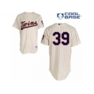 Men's Majestic Minnesota Twins #39 Danny Santana Authentic Cream Alternate Cool Base MLB Jersey