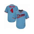 Men's Majestic Minnesota Twins #4 Paul Molitor Authentic Light Blue Cooperstown MLB Jersey