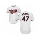 Men's Majestic Minnesota Twins #47 Ricky Nolasco White Flexbase Authentic Collection MLB Jersey