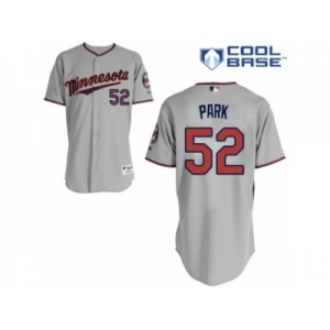 Men's Majestic Minnesota Twins #52 Byung-Ho Park Authentic Grey Road Cool Base MLB Jersey