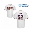 Men's Majestic Minnesota Twins #52 Byung-Ho Park Authentic White Home Cool Base MLB Jersey