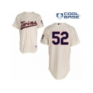 Men's Majestic Minnesota Twins #52 Byung-Ho Park Replica Cream Alternate Cool Base MLB Jersey