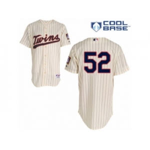 Men's Majestic Minnesota Twins #52 Byung-Ho Park Replica Cream Alternate Cool Base MLB Jersey