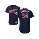 Men's Majestic Minnesota Twins #54 Ervin Santana Navy Blue Flexbase Authentic Collection MLB Jersey