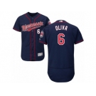 Men's Majestic Minnesota Twins #6 Tony Oliva Navy Blue Flexbase Authentic Collection MLB Jersey