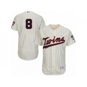 Men's Majestic Minnesota Twins #8 Kurt Suzuki Cream Flexbase Authentic Collection MLB Jersey