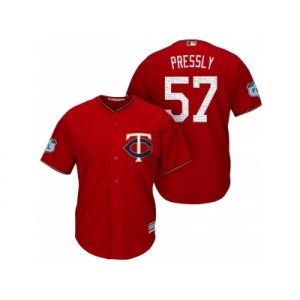 Men's Minnesota Twins #57 Ryan Pressly 2017 Spring Training Cool Base Stitched MLB Jersey