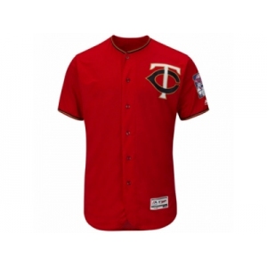 Men's Minnesota Twins Majestic Blank Fashion Scarlet Flex Base Authentic Collection Team Jersey