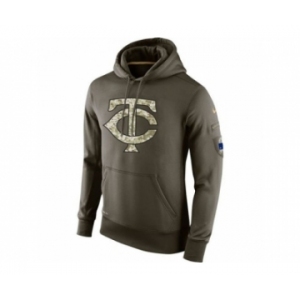 Men's Minnesota Twins Nike Olive Salute To Service KO Performance Hoodie