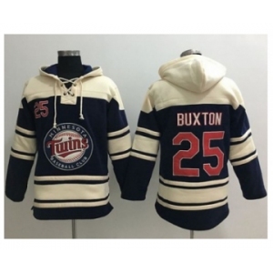 Minnesota Twins #25 Byron Buxton Navy Blue Sawyer Hooded Sweatshirt MLB Hoodie