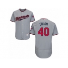 Minnesota Twins #40 Bartolo Colon Authentic Grey Road Cool Base MLB Jersey