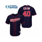 Minnesota Twins #40 Bartolo Colon Replica Navy Blue Alternate Road Cool Base MLB Jersey