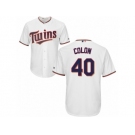 Minnesota Twins #40 Bartolo Colon Replica White Home Cool Base MLB Jersey