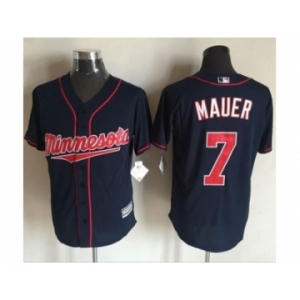 Minnesota Twins #7 Joe Mauer Navy Blue New Cool Base Stitched Baseball Jersey