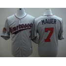 mlb Minnesota Twins #7 mauer grey (50th)