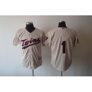 mlb jerseys minnesota twins #1 hudson cream