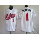 mlb jerseys minnesota twins #1 hudson white