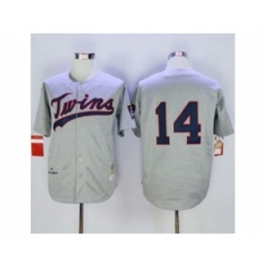 mlb jerseys minnesota twins #14 kent hrbek grey(m&n 1969)