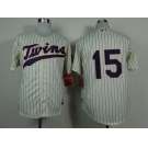 mlb jerseys minnesota twins #15 perkins cream(blue strip)