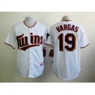 mlb jerseys minnesota twins #19 vargas white[vargas]