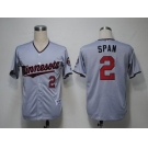 mlb jerseys minnesota twins #2 span grey[2011 minnesota]