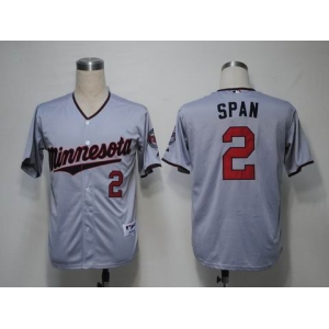 mlb jerseys minnesota twins #2 span grey[2011 minnesota]