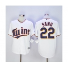 mlb jerseys minnesota twins #22 sano white[sano]