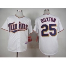 mlb jerseys minnesota twins #25 buxton white[buxton]