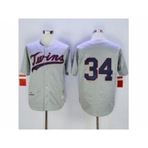 mlb jerseys minnesota twins #34 kirby puckett grey(m&n 1969)
