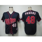 mlb jerseys minnesota twins #48 pavano dk blue