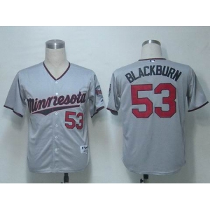 mlb jerseys minnesota twins #53 blackburn grey