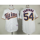 mlb jerseys minnesota twins #54 santana white