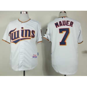 mlb jerseys minnesota twins #7 mauer white