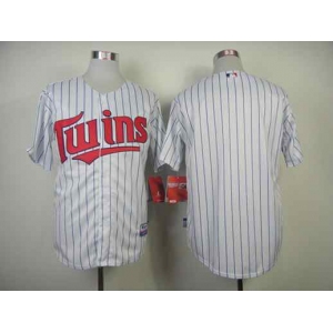 mlb jerseys minnesota twins blank white[blue strip]